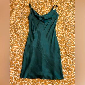 NWT nasty gal green slip dress